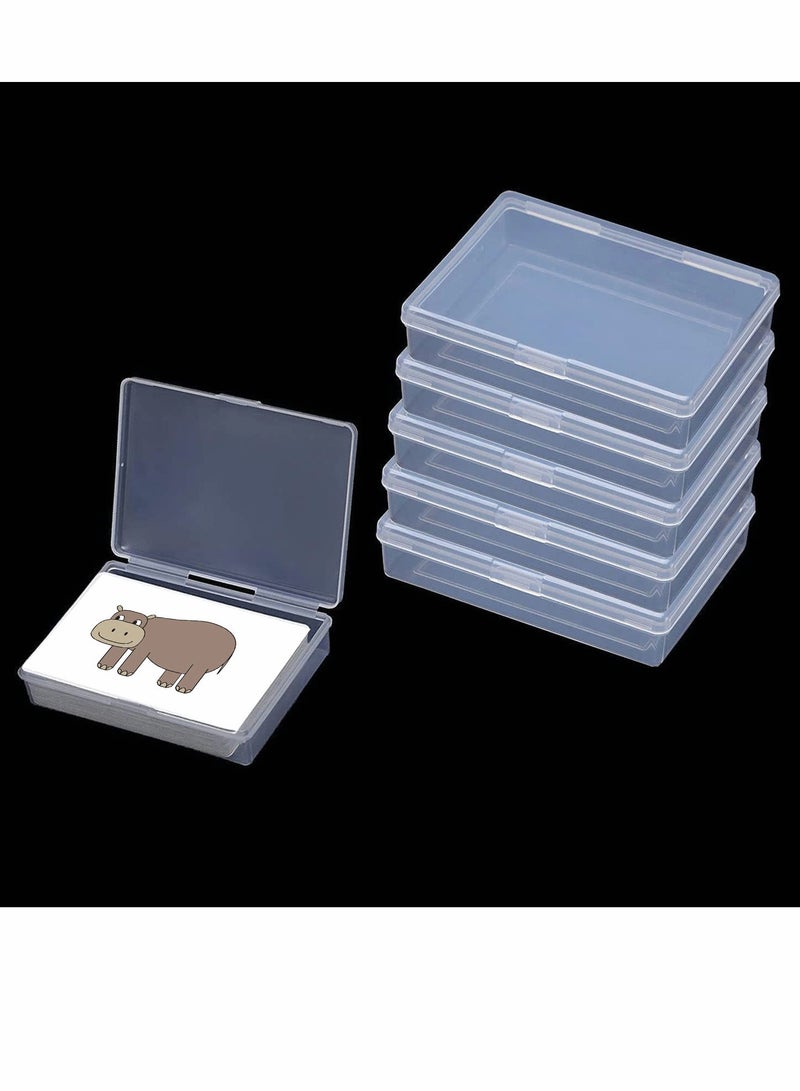 SYOSI Playing Card Deck Cases 6PCs Plastic Empty Boxes Holder Organizer Clear Case with Snap Closed for Gameing  - Image 1
