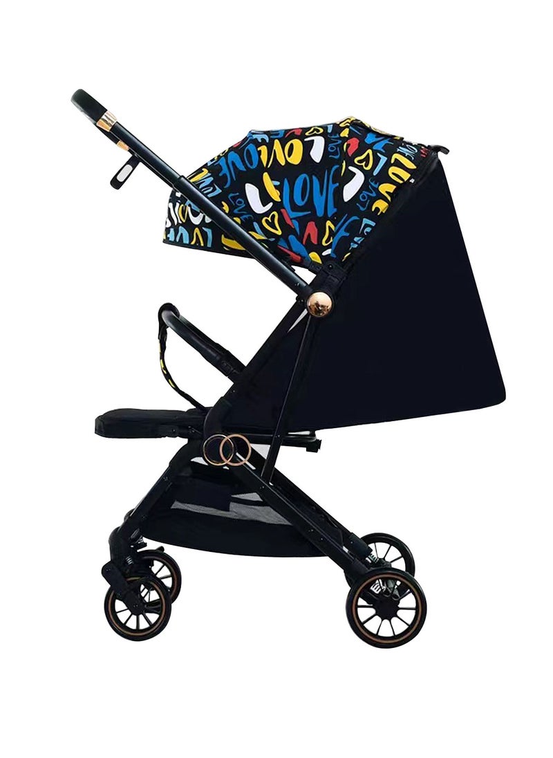 MaBaby - Baby Stroller, Can Sit And Lie,Three Point Safety Belt Lightweight Stroller For Travel, With Handle And Pocket - Image 1