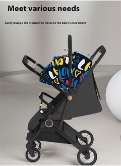 MaBaby Baby Stroller, Can Sit And Lie,Three Point Safety Belt Lightweight Stroller For Travel, With Handle And Pocket  - Image 4