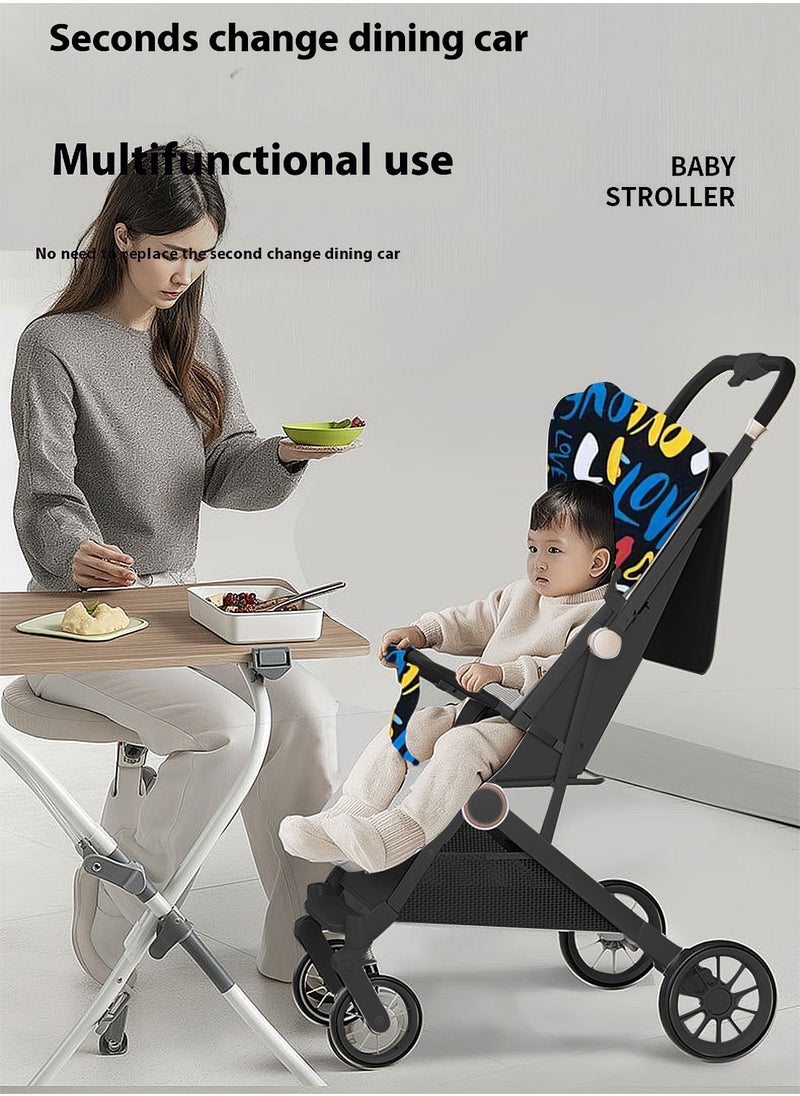MaBaby - Baby Stroller, Can Sit And Lie,Three Point Safety Belt Lightweight Stroller For Travel, With Handle And Pocket - Image 1