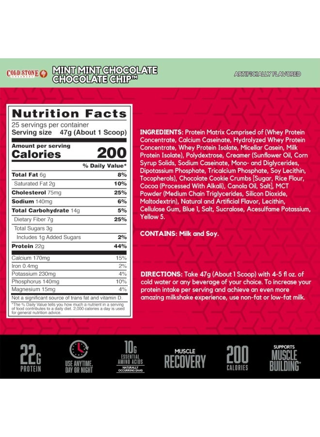 BSN Syntha-6 Whey Protein Powder Mint Mint Chocolate Chocolate Chip – Multi-Source Protein Blend with Whey & Casein, 25 Servings - Image 3