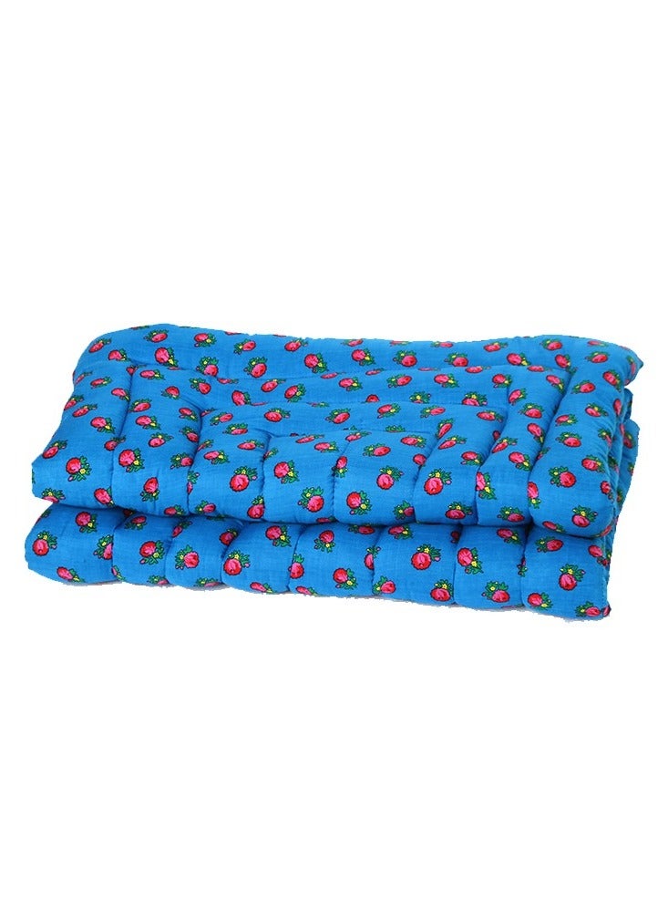 Shalki Cotton Sleeping Mat For Camps And Rest Houses, Soft To The Touch, Made Of High-Quality Materials, Natural Cotton Mat For One Person, Size 190*90*6 Cm 