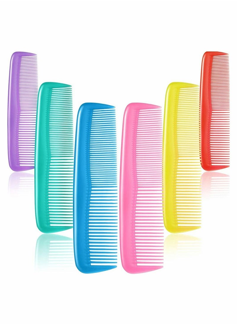 SYOSI - Colorful Hair Combs, Hair Combs Set Two End Plastic Fine Tooth Comb Mini Pearly Small Row Comb Hair Combs for Women and Men, Colorful Coarse, Fine Dressing Comb (12 Pieces) - Image 1