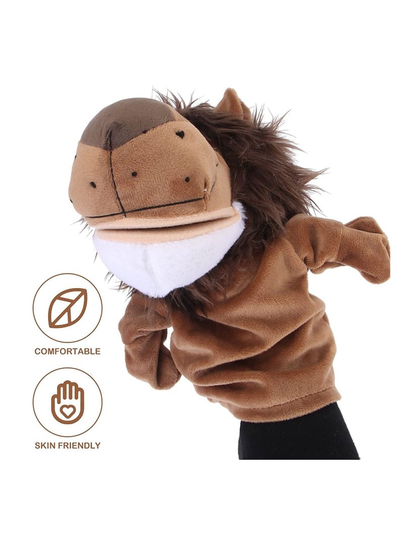 دمية يد، أسد محشوة ألعاب حيوانات محشوة للعب التخيلي، قصص الجوارب، دمية إصبع، هدية تفاعلية للوالدين والأطفال لتعليم القصص ولعب الأدوار في مرحلة ما قبل المدرسة - Image 2