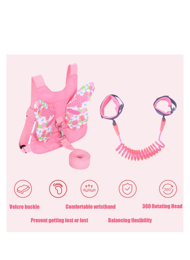 بيوينتي حزام مشي للاطفال ، حزام مشي للاطفال الصغار مع زمام امان، سرج المشي باجنحة فراشة، مع وصلة معصم مضادة للضياع للاولاد والبنات - Image 5