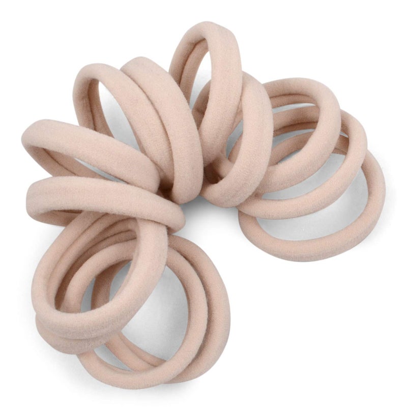 Cyndibands Seamless Hair Ties - Blonde - Gentle Hair Ties No Damage, Standard Size 1.5 Inch, Soft and Stretchy Nylon Fabric Ponytail Holders - 12 Count - Image 1