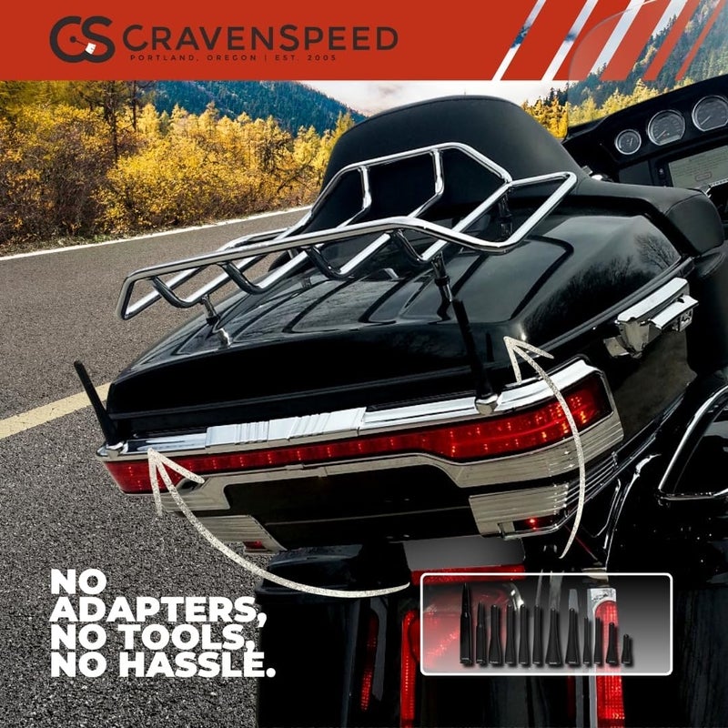 CravenSpeed Stubby Antenna Replacement for Harley-Davidson Motorcycles 1998-2019 | 4 inches - Image 2