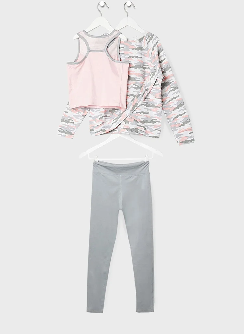 Reebok Youth Camo Leggings Set