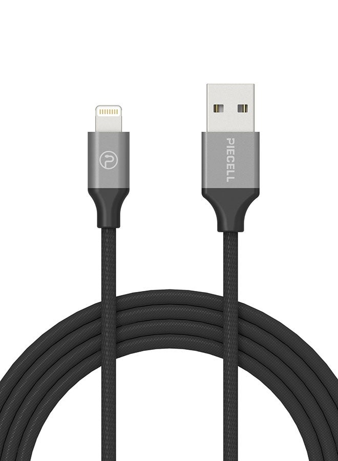 بايسيل كابل آيفون، كابل لايتنينج مضفر بطول 1.2 متر، أسود اللون، ماركة بيسيل