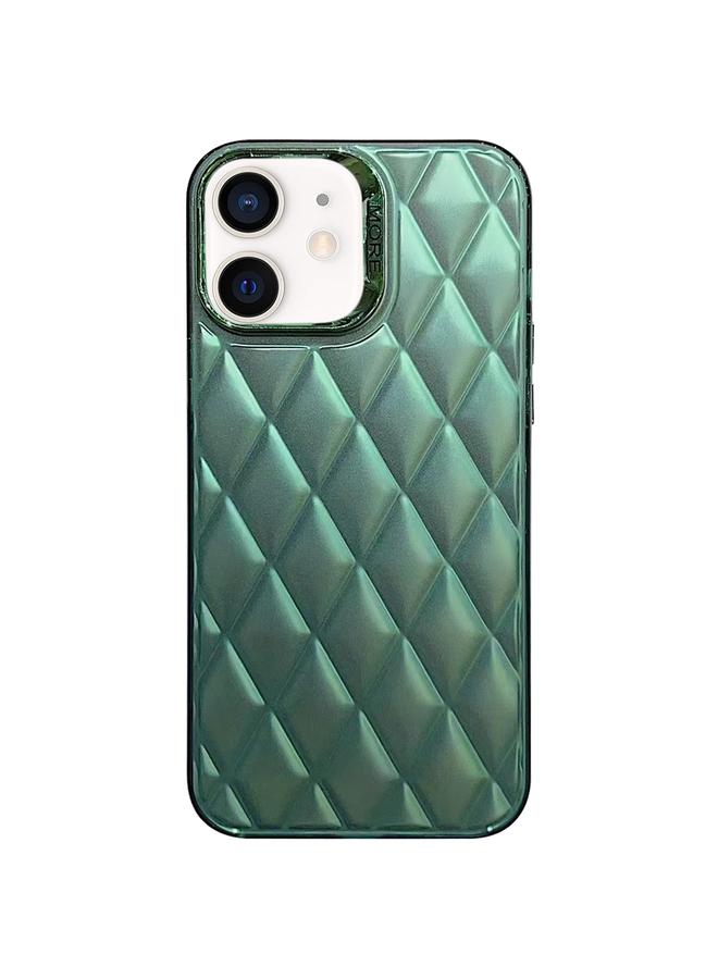 Zaboon Case For iPhone 12 3D Rhombus Electroplating TPU Hybrid PC Phone Case - Image 1