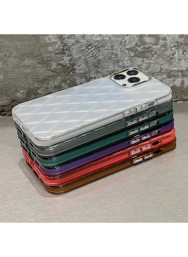 Zaboon Case For iPhone 12 3D Rhombus Electroplating TPU Hybrid PC Phone Case - Image 4