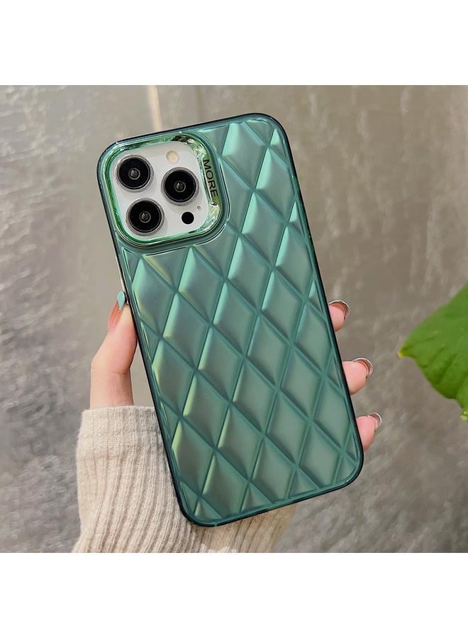 Zaboon Case For iPhone 12 3D Rhombus Electroplating TPU Hybrid PC Phone Case - Image 2