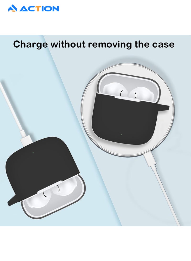 Case for Huawei Freebuds SE 3 / Se 2 Gen Protective Silicone Case with Keychain Cover (Black) - Image 2