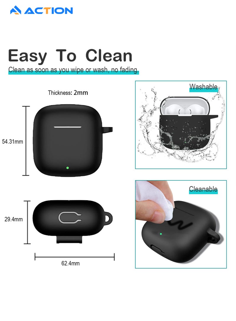 Case for Huawei Freebuds SE 3 / Se 2 Gen Protective Silicone Case with Keychain Cover (Black) - Image 3