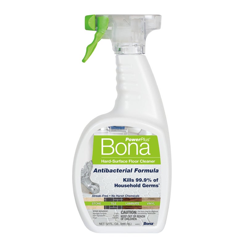 Bona PowerPlus Multi-Surface Floor Deep Cleaner Spray - 32 fl oz - Refillable - Antibacterial Floor Cleaning Solution for Stone, Tile, Laminate, and Vinyl Floors - Image 1