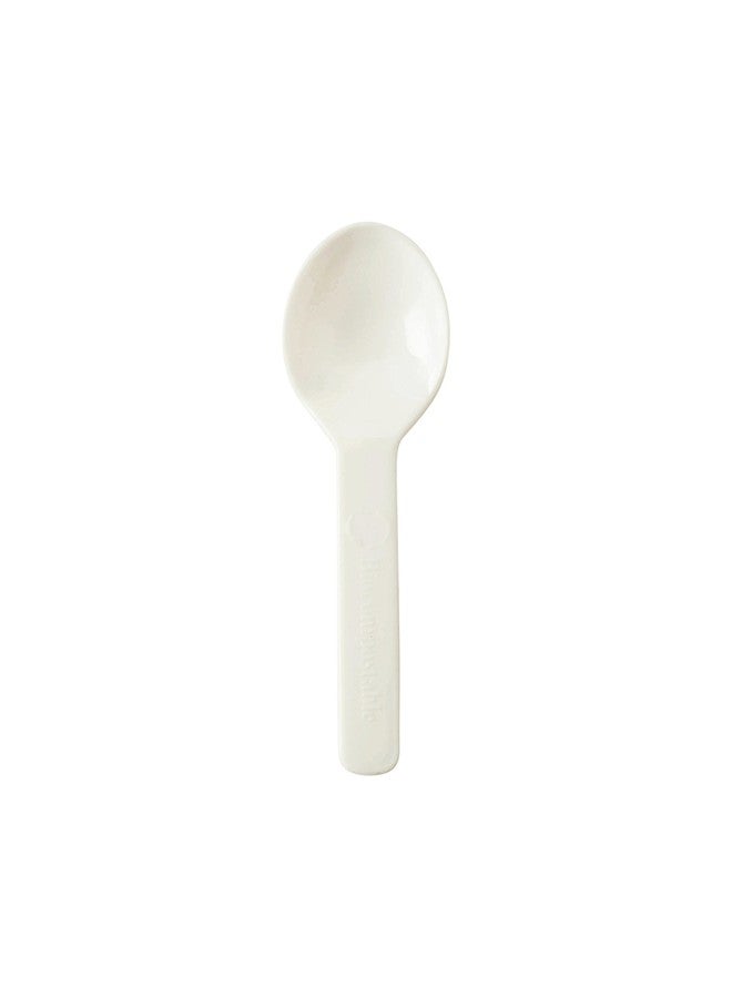 World Centric SP-CS-3 Compostable PLA 3" Tasting Spoons (Pack of 3000) - Image 1
