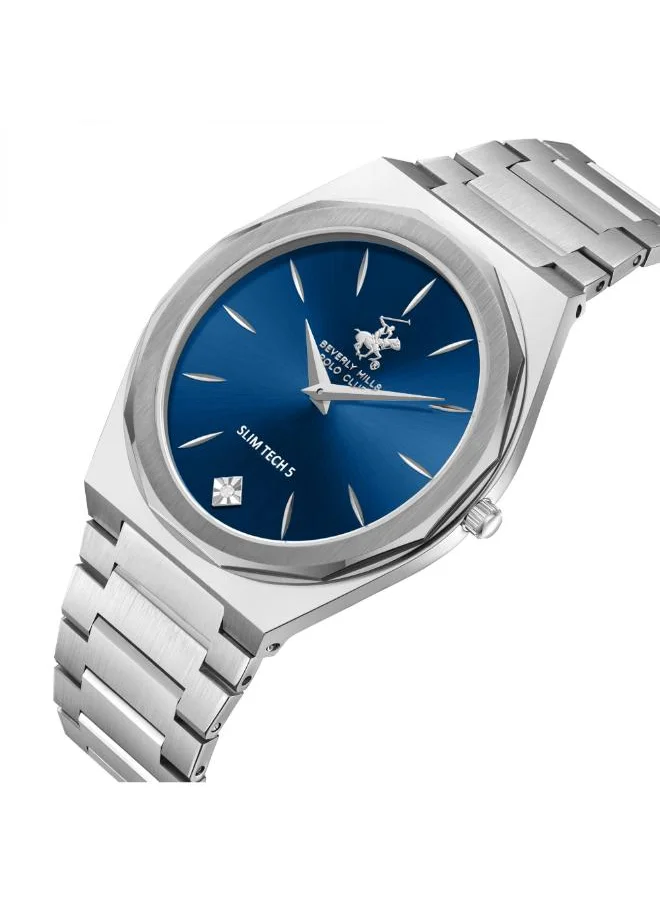 BEVERLY HILLS POLO CLUB BEVERLY HILLS POLO CLUB BP3667X.390 Men's Analog Display Watch & Metal Strap Silver