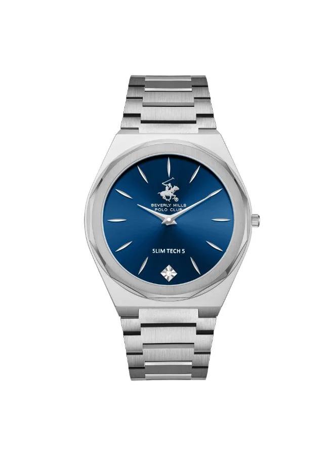 BEVERLY HILLS POLO CLUB BEVERLY HILLS POLO CLUB BP3667X.390 Men's Analog Display Watch & Metal Strap Silver