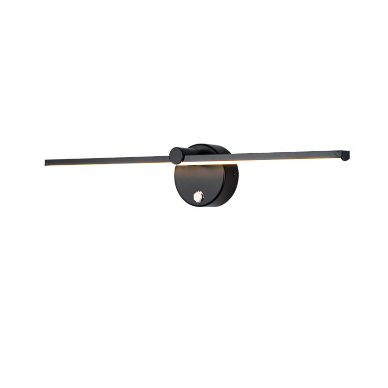 Creative LED wall lamp, bedroom bedside lamp, washbasin mirror, front lamp, 300 ° rotating decorative lamp  black - Image 1