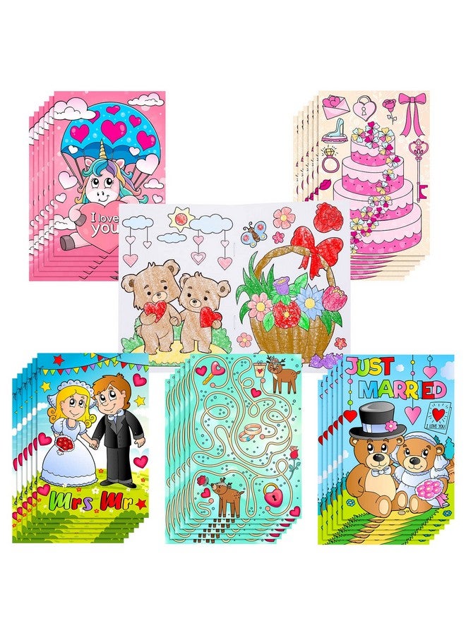 Eersida 30 Count Wedding Coloring Books For Kid Boy Girl Activity Set 40 Pages Kids Valentine'S Day Activities Kits Wedding Day Coloring Book For Table Reception Boys And Girls - Image 2