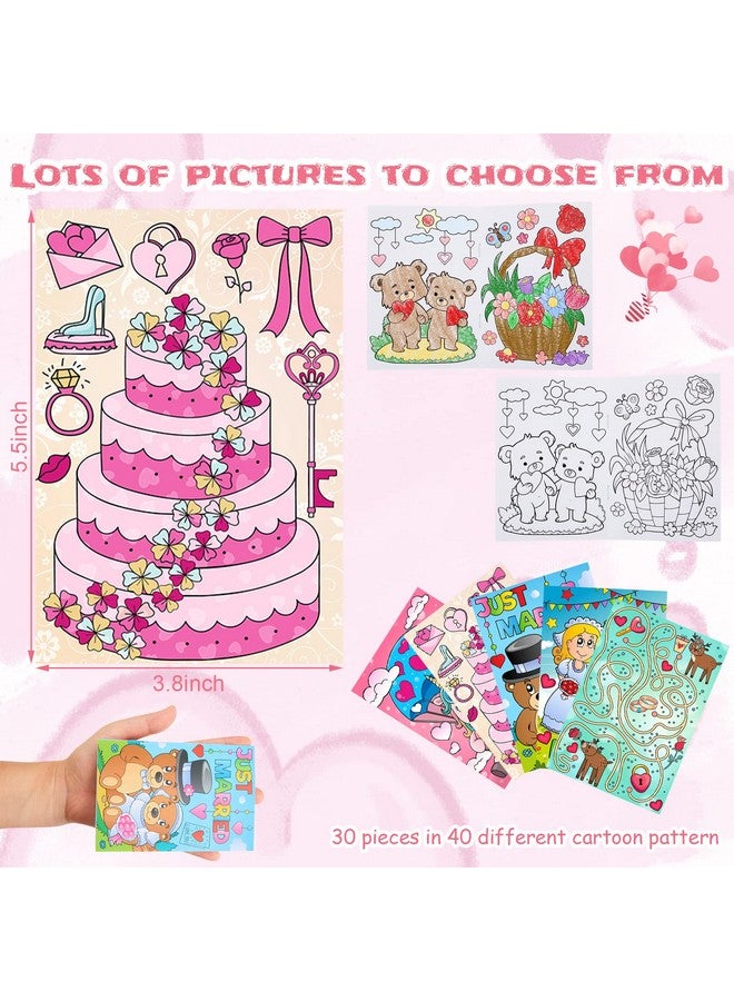 Eersida 30 Count Wedding Coloring Books For Kid Boy Girl Activity Set 40 Pages Kids Valentine'S Day Activities Kits Wedding Day Coloring Book For Table Reception Boys And Girls - Image 3