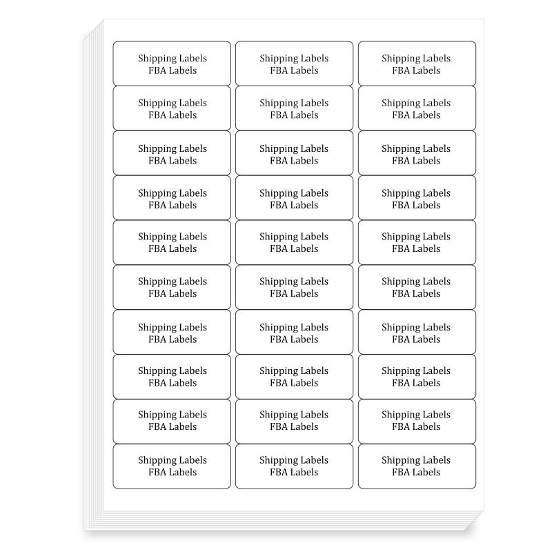 FungLam 1" x 2-5/8" Shipping Address Labels 900 Label Stickers Paper for Laser/Inkjet Printer 30 per Page Printable Mailing Labels (30 Sheets, 900 Labels) - Image 1
