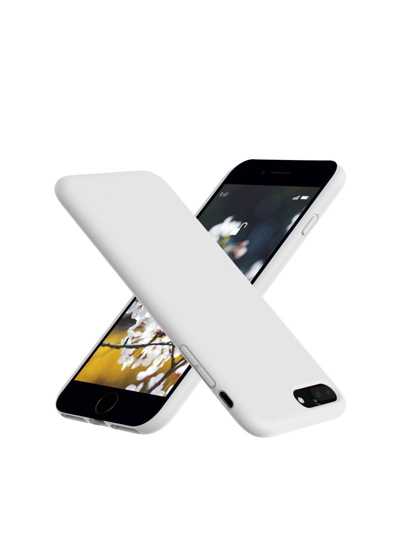 ماركة غير محددة - حافظة سيليكون لهاتف iPhone SE 2022/2020 iPhone 7/8 حماية من السقوط من الدرجة العسكرية [3 طبقات] [مقاس نحيف] غطاء خفيف الوزن مقاوم للصدمات، بطانة ناعمة من الألياف الدقيقة 4.7 بوصة، أبيض - Image 1