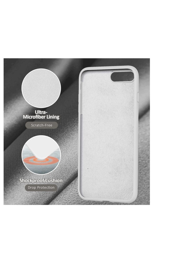 ماركة غير محددة - حافظة سيليكون لهاتف iPhone SE 2022/2020 iPhone 7/8 حماية من السقوط من الدرجة العسكرية [3 طبقات] [مقاس نحيف] غطاء خفيف الوزن مقاوم للصدمات، بطانة ناعمة من الألياف الدقيقة 4.7 بوصة، أبيض - Image 1