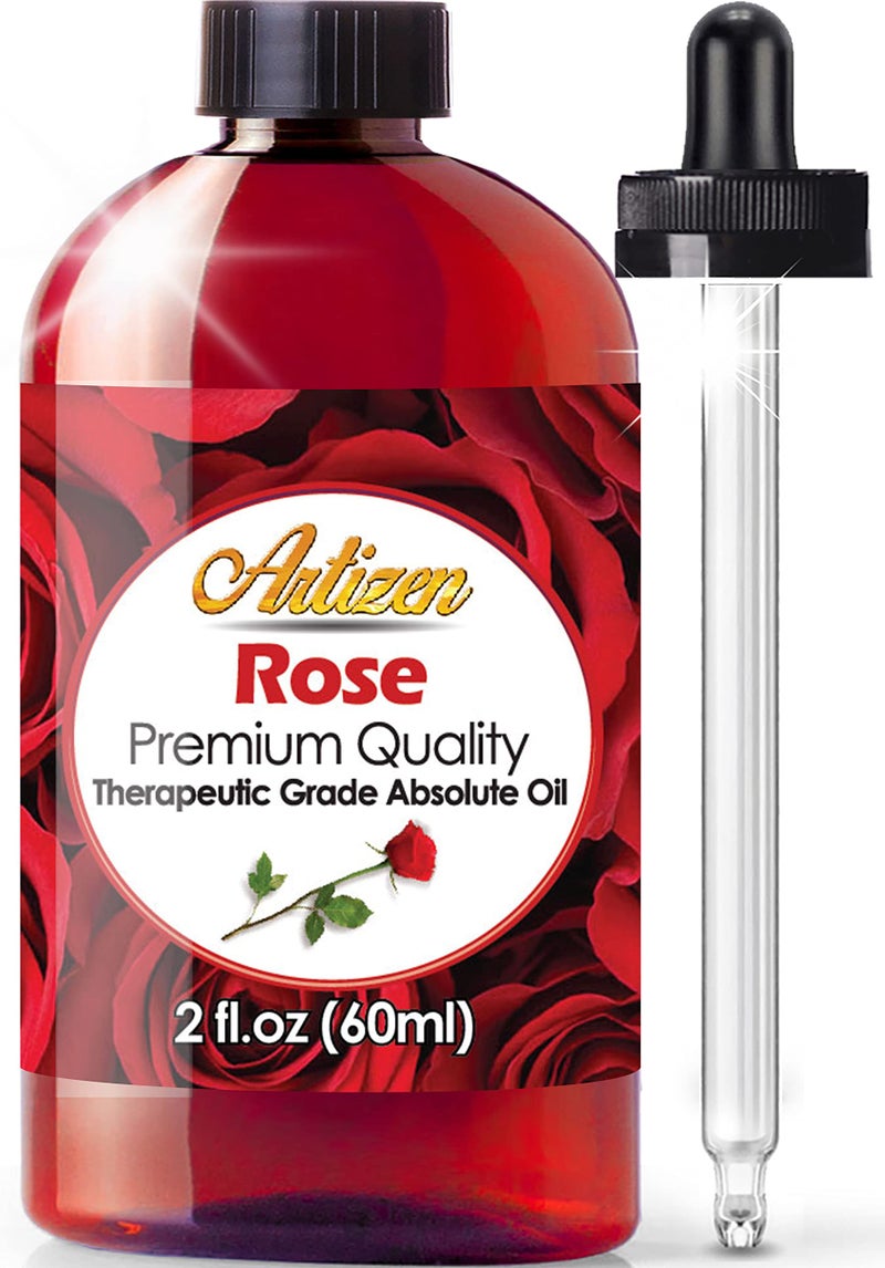 Artizen Rose Essential Oil â€“ Therapeutic Grade Huge 2oz Bottle for Aromatherapy, Relaxation, Skin Therapy & More (Pure & Natural, Undiluted) - Image 1