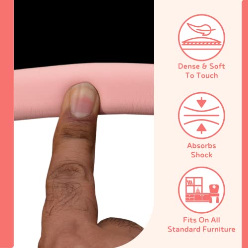 BabySafeHouse Child Proofing Pre-Taped Edge Guard Strip (13ft- Pack of 2) for Sharp Edges of Furniture & Corners (Pink Color) - Image 4