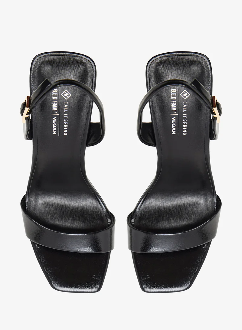 Call it Spring BLACK Andraya Slingback Heeled Sandals for Women | Best Price UAE