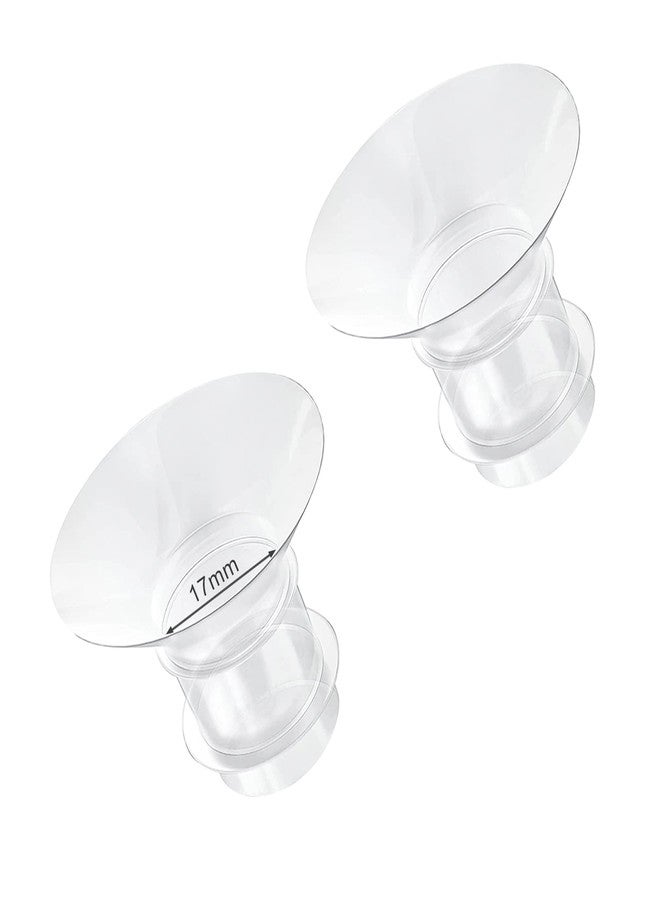 Loveishere 17mm Flange Inserts Compatible with Medela / Willow / TSRETE/ Momcozy S9 S10 S12/ Willow Wearable Cups & Spectra S1 S2, 24mm Breast Pump Shields Reduce Nipple Tunnel Down to 17mm, 2pcs - Image 1