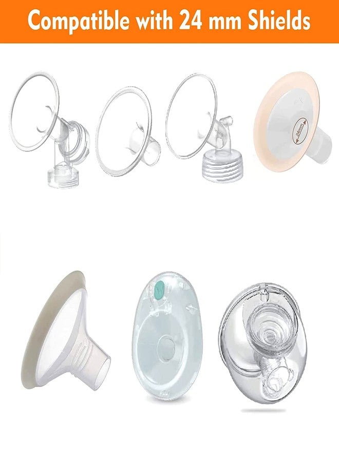 Loveishere 17mm Flange Inserts Compatible with Medela / Willow / TSRETE/ Momcozy S9 S10 S12/ Willow Wearable Cups & Spectra S1 S2, 24mm Breast Pump Shields Reduce Nipple Tunnel Down to 17mm, 2pcs - Image 5