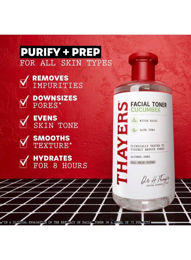 Thayers Witch Hazel Cucumber Face Toner. 12 Fluid Ounce Alcohol-Free Facial Mist With Aloe Vera Formula. Skin Care Essentials - Image 3