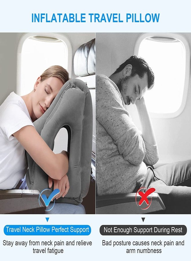 THMINS Inflatable Neck Pillow Used for Planes,Airplanes,Cars,Buses,Trains,Office Napping,Travel Accessories - Image 3