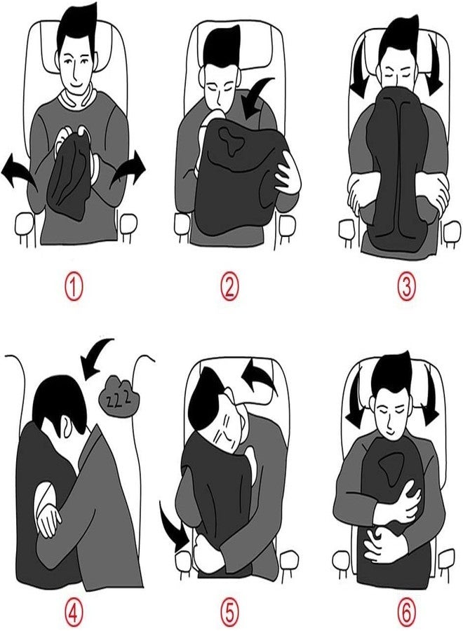 THMINS Inflatable Neck Pillow Used for Planes,Airplanes,Cars,Buses,Trains,Office Napping,Travel Accessories - Image 4