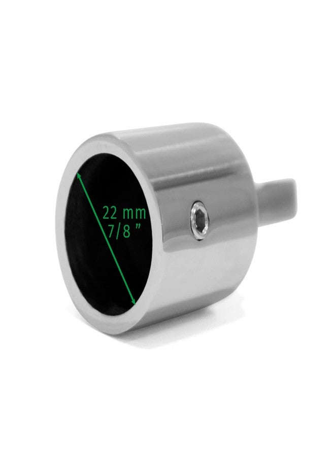 Acelane 2 PCS Bimini Top Cap External Eye End Boat Fittings Stainless Steel Marine Hardware, Fits 7/8 inches OD Round Tubing (Upgraded Silver) - Image 2