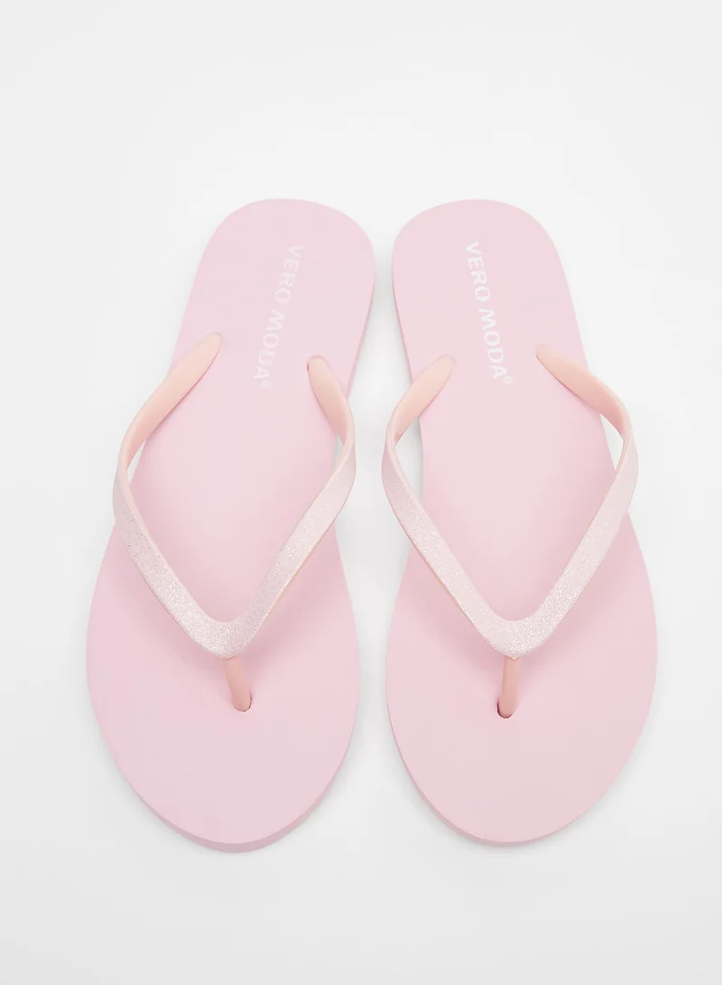 VERO MODA Shimmer Strap Flip Flops