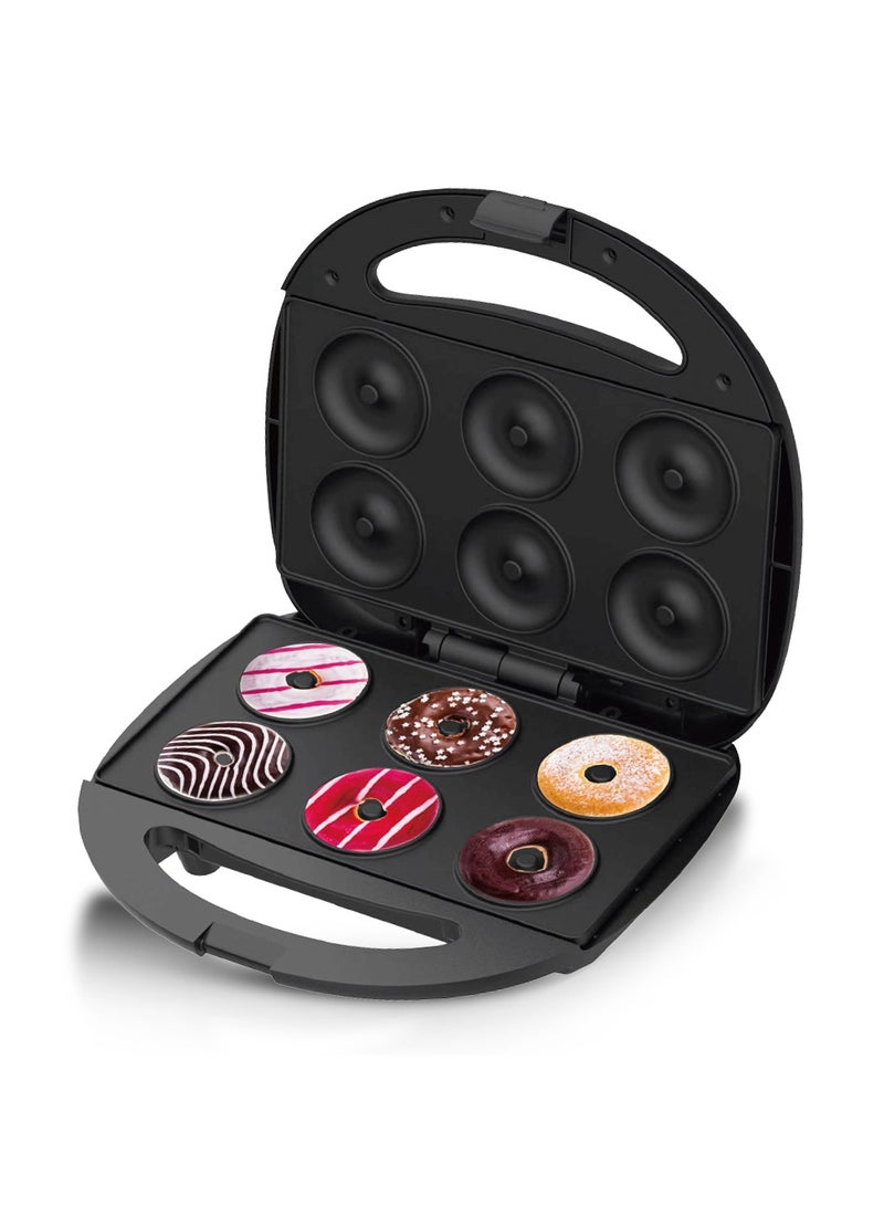 RAF Donut Cake Maker, Model R.546Q, 850W Electric Non-Stick Coating, Double Sided Heating – Black - Image 4