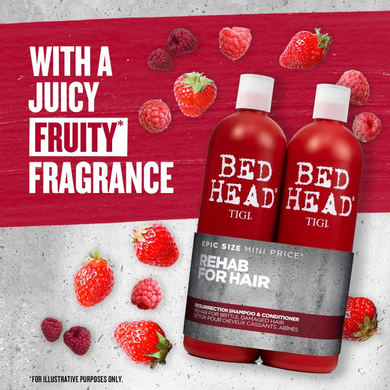 BED HEAD Tigi Bed Head Urban Anti+dotes Resurrection Shampoo & Conditioner Damage Level 3, 25.36 Ounce(Pack of 2) - Image 4