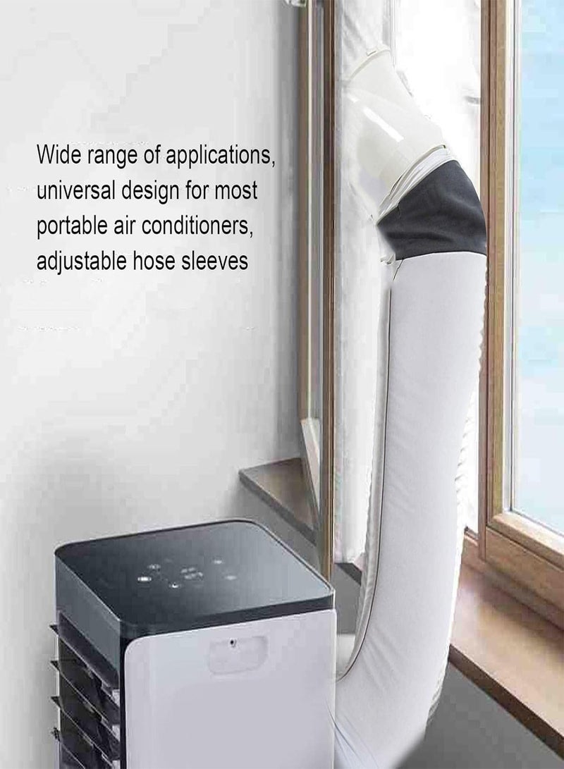GGOOT 2 Pcs Air Conditioner Hose Insulation | Portable Washable AC Hose Cover | Dust-proof Washable Outdoor Air Conditioning Hose Sun Shade Protection - Image 5