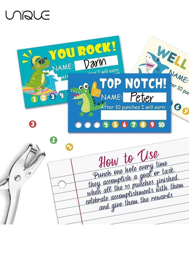 Unique Behavior Punch Cards for Kids Classroom, Pack of 250 Reward Punch Cards - Incentive and Loyalty Cards for Business, Classroom, and Students - Student Awards, Teachers - 2 x 3 inches, 5 Styles - Image 4