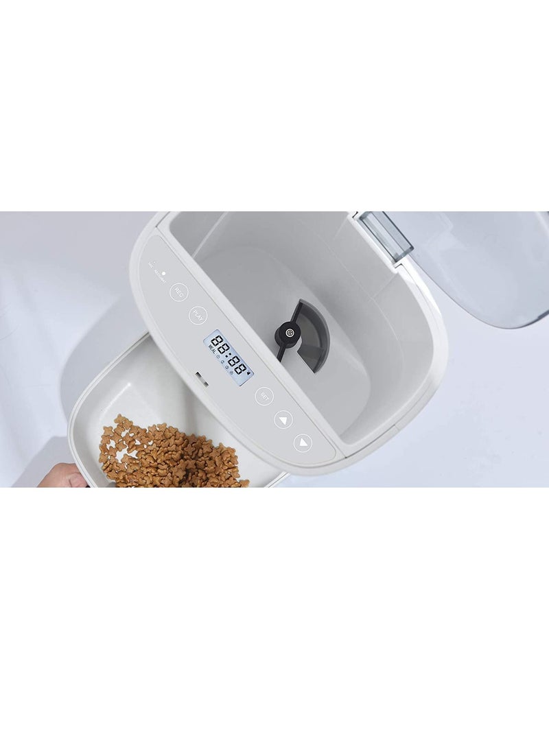 Petwant Petwant Automatic Pet Feeder Food Dispenser with 4 Meals Time Setting, 10s Voice Recording, LCD Display & Portion Control (PF-102,4.3L)  - Image 4