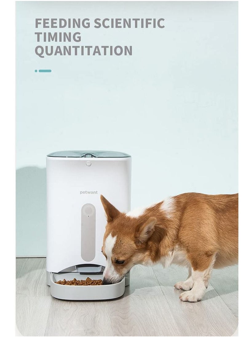 Petwant - Petwant Automatic Pet Feeder Food Dispenser with 4 Meals Time Setting, 10s Voice Recording, LCD Display & Portion Control (PF-102,4.3L) - Image 1