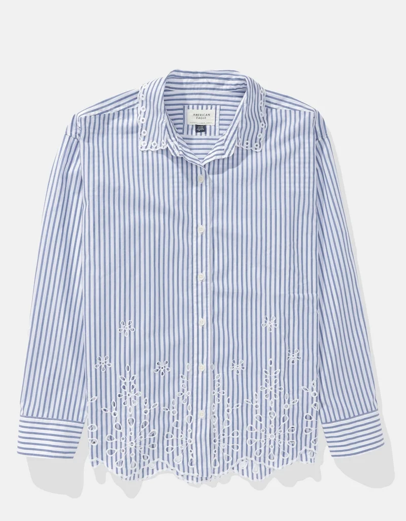 American Eagle AE Perfect Button-Up Shirt