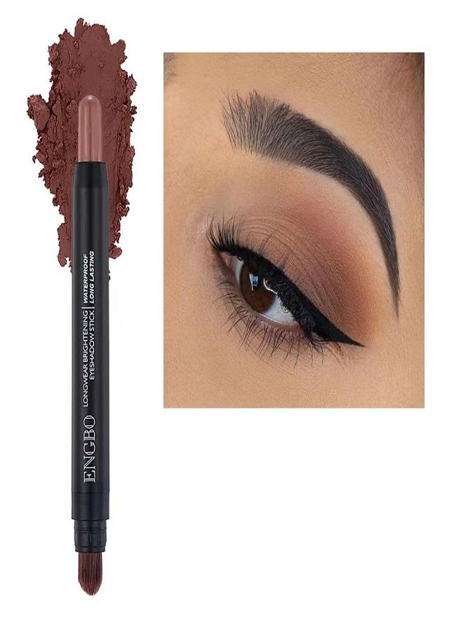 Generic Eye Shadow Stick Double Head Metal Flash High Gloss Soft Pigment Shiny Waterproof Durable Eye Shadow Pen For Women 1 Piece  - Image 1