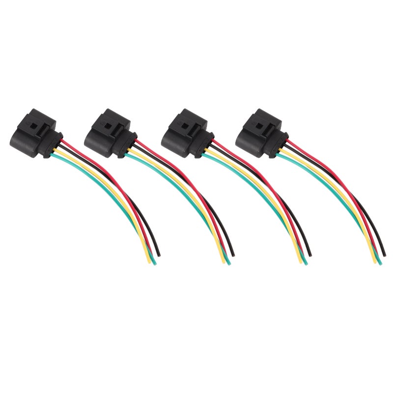 Ignition Coil Connector 1J0973724 OE-matched Fitment Repair Wire Harness - Durable ABS Material Vehicle Repair Plug for A3 A4 A5 Q5 Q7 R8 Ignition System Repair - Image 1