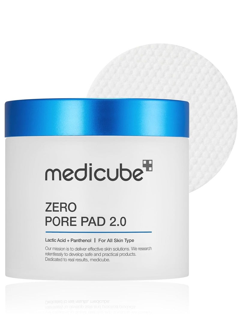 Medicube Medicube Zero Pore Pads 2.0 - Dual-Textured Facial Toner Pads for Exfoliation and Minimizing Pores with 4.5% AHA Lactic Acid & 0.45% BHA Salicylic Acid - Ideal for All Skin Types - Korean Skin Care  - Image 1