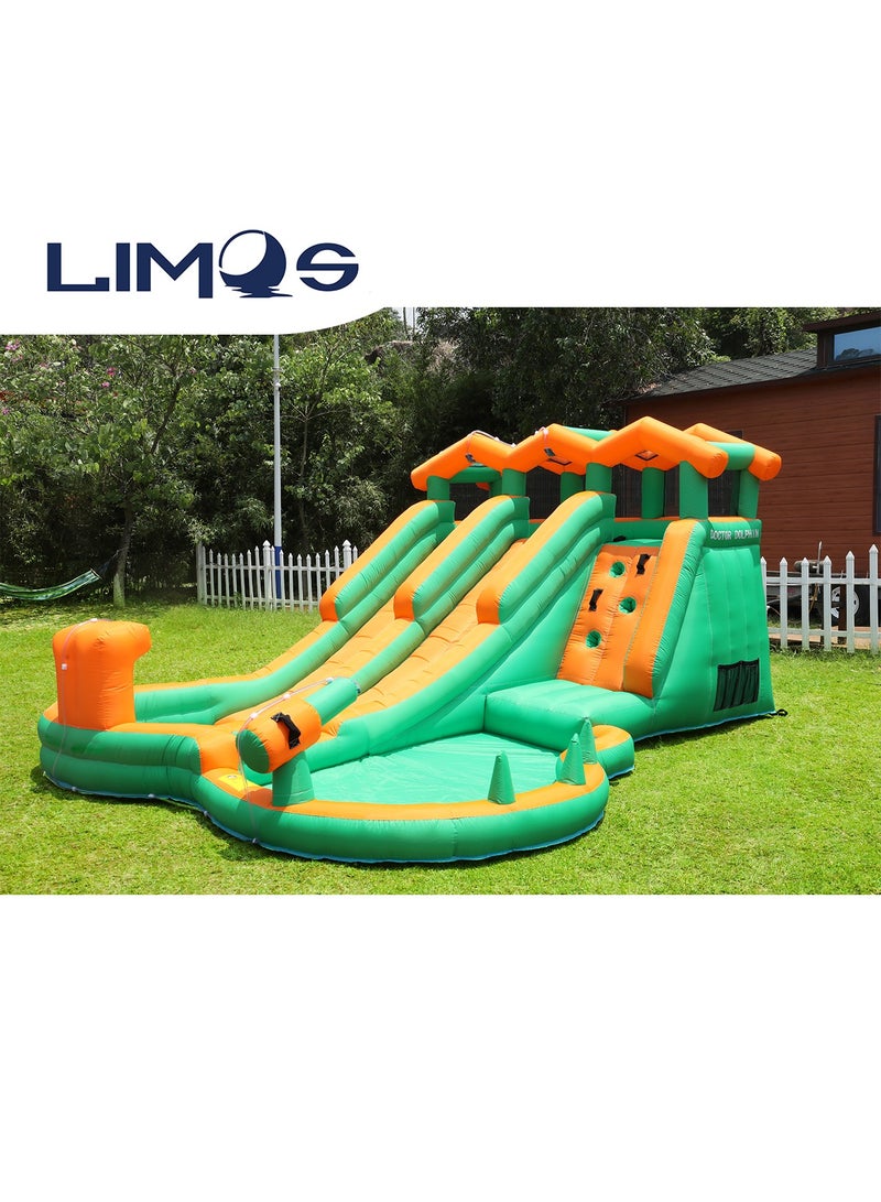 LIMOS Inflatable Twin Water Slide for Kids Outdoor Play Double the Fun - Image 1
