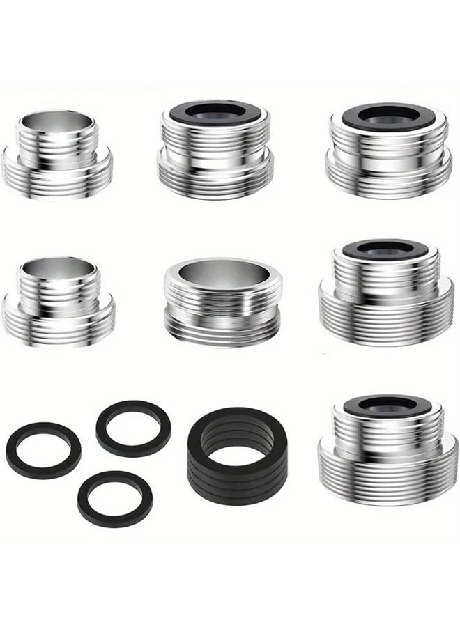 7Pcs Copper Faucet Adapter Set Garden Hose Thread Connector Water Flow Control - Image 2
